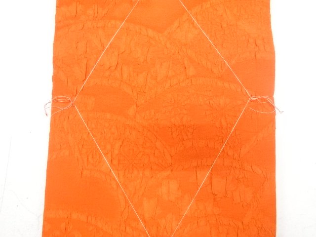  未使用品　纐纈　地紙に草花模様　名古屋帯